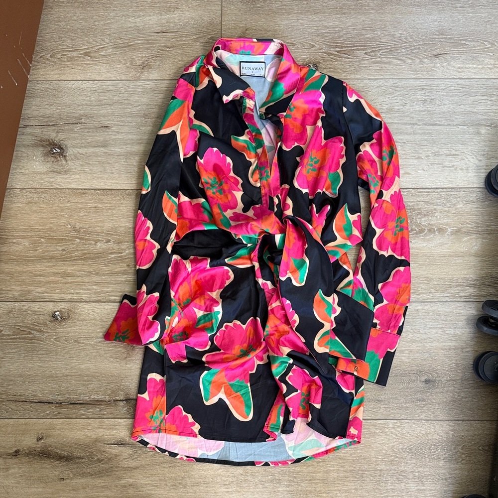 Diane Von Furstenberg Black Floral Dress